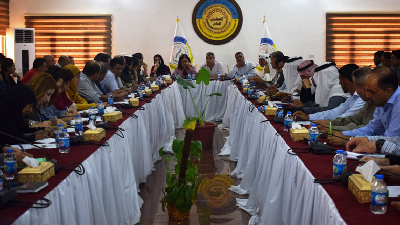 A meeting of the self-administration in Ain al-Issa, the capital of northeast of Syria, June 22, 2019 (Photo: Hawar News Agency).